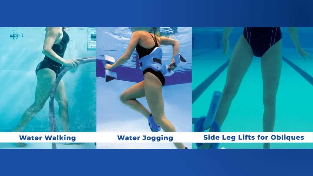 Top 3 pool exercises for a full-body workout, without getting your hair wet