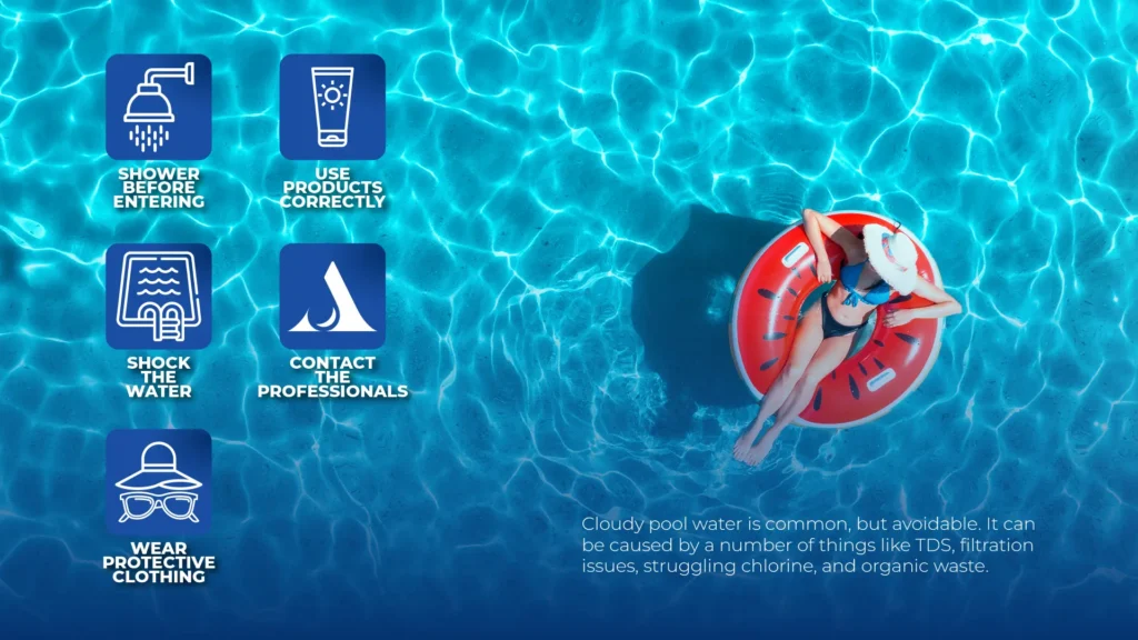 Can sunscreen cause cloudy pool water? Find out how using tanning oil in pool water affects clarity and whether you get more tan in the water