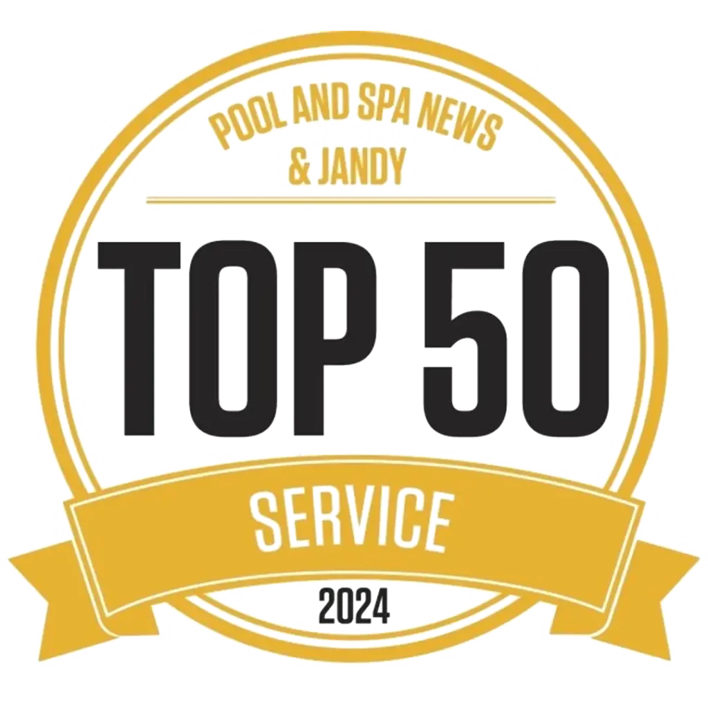 Amenity Pool 2024 Top 50 Logo by Pool & Spa News & Jandy