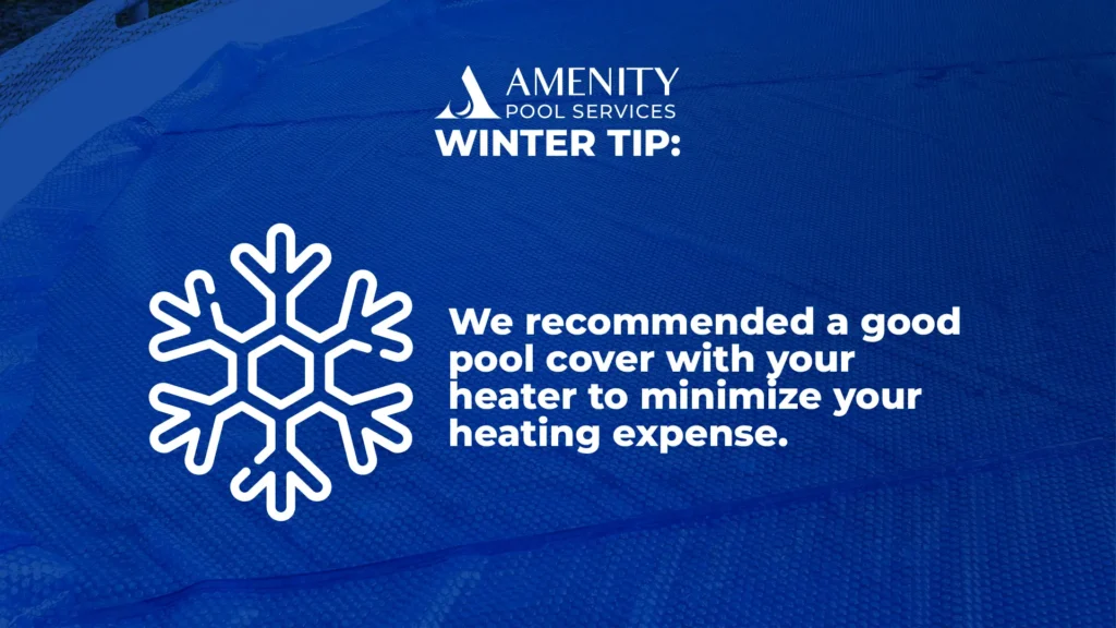 Pool covered during winter in Florida